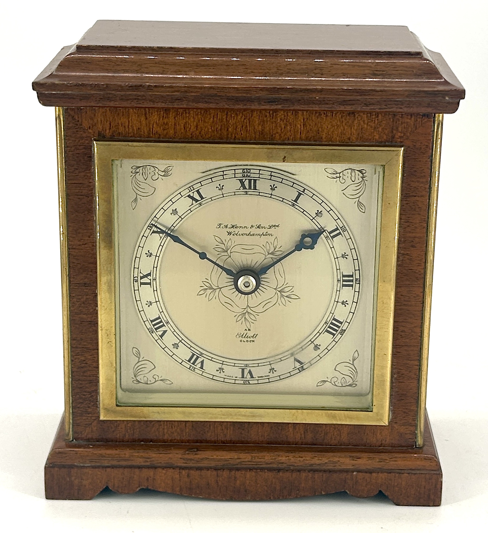 Elliot Mahogany Case Mantel Clock Antique mantlle clocks Antique Clocks 3